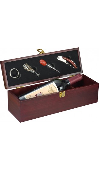 Weinbox aus Holz mit Kellnermesser für 1 Flasche vierteiliges Sommelierset von notrash2003 - B002I75C5G4