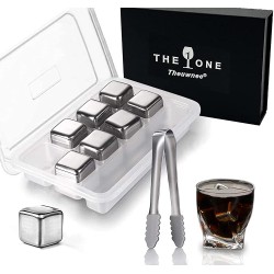 Theuwnee® Whisky Steine Set 8 Wiederverwendbare Eiswürfel Whisky-Eiswürfelsteine Wird den Geschmack des Alkohol nicht Verändern Haben Sie eine Zange+Geschenkbox Tolles Geschenk - B09NRST3M7L