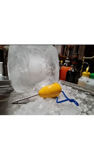 IKIPIK Eispickel aus Edelstahl mit schützender BPA-freier Abdeckung. Griff aus Kunststoff und Flaschenöffner Kanarienvogel - B09CFVT1J8K