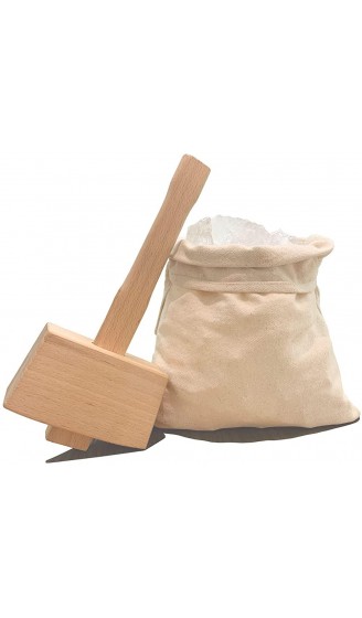 NIUTRIP Eisschlägel und 2 Lewis Taschen Set für Eiszerkleinerungen Holzhammer und Leinentasche Barwerkzeuge Barkeeper-Set Küchenzubehör - B098T8KMXGU
