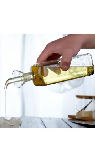 Ölflasche Glas Olivenöl Spender Flasche Glas Kochen Öl Essig Dosierer mit Ausgießer für Küche und Grill 500ml - B089NN6KKMY