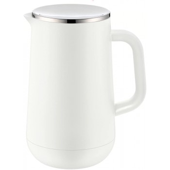 WMF Impulse Thermoskanne 1l Isolierkanne für Tee oder Kaffee Drehverschluss hält Getränke 24h kalt & warm weiss - B06VT3FTVXL