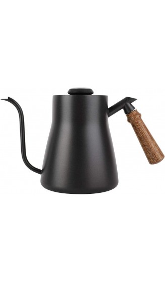 Kaffeetasse,850ml Edelstahl tropft über Kaffeekessel Schwanenhals mit Holzgriff - B07RGF9HBSX