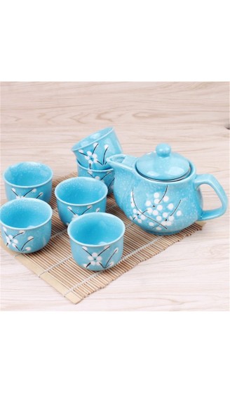 LKYBOA Cherry Blossom Teekanne Set 1 Topf 6 Tassen Keramik Trinken Set Teekanne Home Office Tee Set Supplies Color : B Size : As The Picture Shows - B09XH1QYSQL