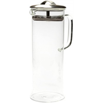 P & T Cylinder Pot Hitzebeständige Borosilikatglas Teekanne modernes Design für heiß und kalt gebrauten Tee groß 1.000ml 33.8oz - B07DKBB1531