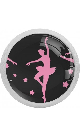 Schubladengriffe aus Kristallglas Motiv: Balletttanzende Mädchen leuchtet im Dunkeln 4 Stück - B09VDDWTQ5W