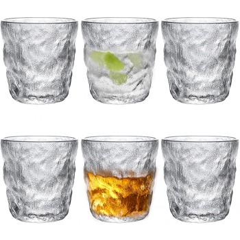 Longdrinkglas-Set 300ML 6PCS Kristallglas Mattierterglas Saftglas Wasserglas Whiskeygläser Gin Tonic Becher Set - B09N6XWJC5M