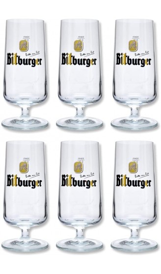 Bitburger Glas Gläser-Set 6x Biergläser Kelch Tulpen 0,2L geeicht - B076JD4W952