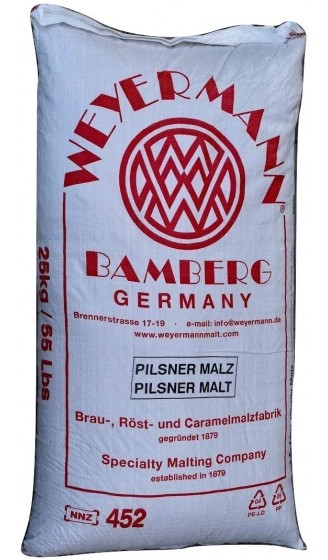 Weyermann Pilsner Malz 25kg ungeschroten  Braumalz aus Deutschland  Malz zum Bier brauen  Biermalz  Bier selber brauen mit Pilsener Malz 2,5-4,5 EBC - B07TYCQ4NJH
