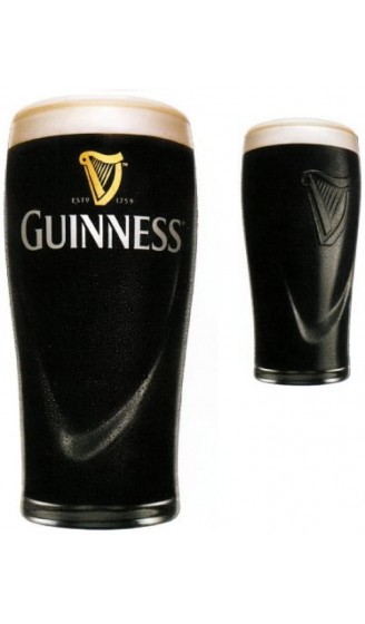 6 Biergläser Half Pint Stielglas-Guinness beer cl. 25. - B00X7CTWJSG