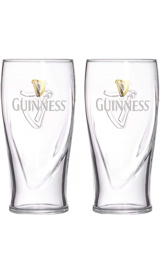Guinness Bierglas offizielles Merchandise-Produkt mit Prägung 2 Stück - B07N7MGX9TM