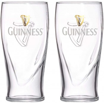 Guinness Bierglas offizielles Merchandise-Produkt mit Prägung 2 Stück - B07N7MGX9TX