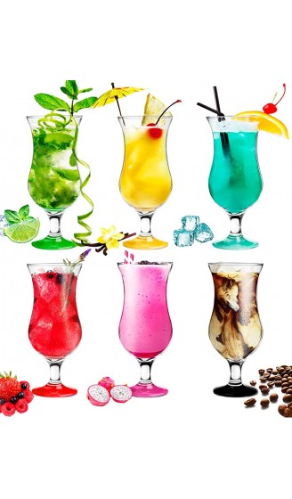 Platinux Cocktailgläser 400ml max. 470ml aus Glas Set 6-Teilig Longdrinkgläser Partygläser Milkshake Glas Groß Bunt - B084TVHL1RL