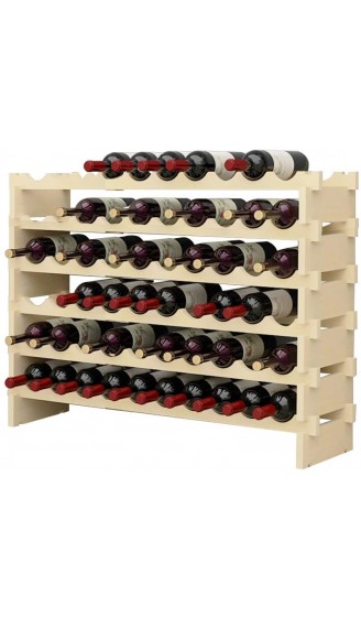 soges Weinregal Weinlagerung Weinständer Flaschenständer aus unbehandeltem Holz mit 6 Etagen für 60 Flaschen,Größe 30 * 80 * 100CM - B07ZPYWH1LM