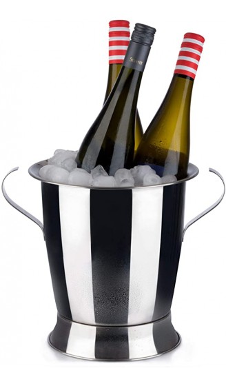Buddy´s Bar Pokal Wein- und Sektkühler 5 Liter Volumen hochwertiger Flaschenkühler aus Edelstahl Innendurchmesser 23 cm Höhe 24 cm poliert - B07W4JMQ26I