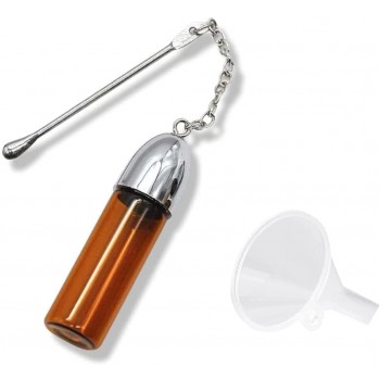 M&M Smartek Dosierer Portionierer Snuff sniff Bottle Spender Dispenser 57mm mit Löffel Braun & Trichter - B09J2YTYDNP